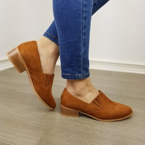 Hipster faux suede oxford slip on loafer - Picture 2 of 8